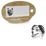 Wooden Cheese Board with Tile Insert featuring the Australian Shepherd (12.75 inches)
