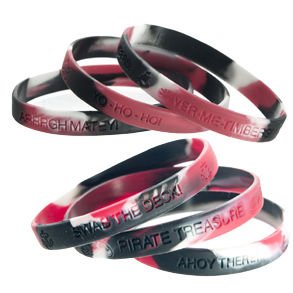 Rubber Pirate Sayings Bracelet