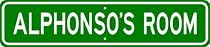 ALPHONSO ROOM SIGN - Personalized Gift Boy or Girl, Aluminum