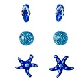 Kids? Sterling Silver Flip-Flop, Ball and Starfish Earring Set