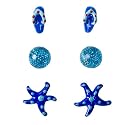 Kids? Sterling Silver Flip-Flop, Ball and Starfish Earring Set