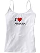 I LOVE ARIZONA - State Series - White Women's / Girls Camisole (Girlie / Babydoll)