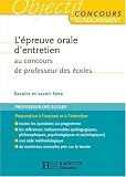 L épreuve orale d entretien au CRPE