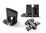 PS3 Slim Stand with Dual Shock Controller Charging Stand and PS3 Move Controller Charging Dock with