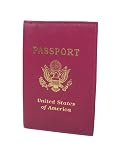 Gold Embossed Leather Passport Holder Cover (Magenta Pink) 41KZDhluSSL. SL160 Gold Embossed Leather Passport Holder Cover (Magenta Pink)