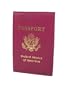 Leather Passport Holder Cover with Gold Embossing in Many Different Colors
