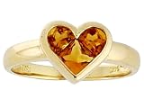 0.80 cttw 14k Gold Genuine Invisible Set Citrine Ring LIFETIME WARRANTY