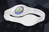 Power Balance Silicone Sport Wristband Bracelet Medium Clear/white