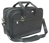Black Leather Practical Expandable Computer Case