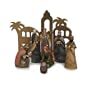 Elements 7-Piece 7-Inch Porcelain Word Nativity Set with Folding Bethlehem Backdrop