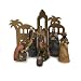 Elements 7-Piece 7-Inch Porcelain Word Nativity Set with Folding Bethlehem Backdrop