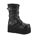 3 1/4 Inch MENS Gothic Punk Style Combat Boot Calf Boot Black