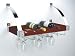 Concept Housewares WR-49526 Wine Bottle and Glass Ceiling-Wall Rack - 6 Bottles - Espresso