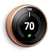 Nest Nest learning thermostat 3rd generation wifi bluetooth smart thermostat copper, 2.4 Ounce