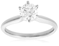 14k Choice of White or Yellow Gold Round Diamond Solitaire Engagement Ring (1 ct, H-I Color, SI2-I1 Clarity)