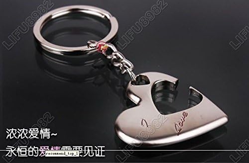 Romantic Chinese Lovers Kiss with Double Happiness Couple Keychain (With Gift Box) Best Key Ring Key Chain Gift for Valentine Wedding Anniversary (A Pair) K2