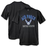 Rapid Dominance US Air Force Classic, BLACK Mens 30 Single Military Graphic Tee,Tees,T Shirts (LARGE)