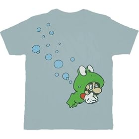 Nintendo Super Mario Brothers 3 Frog Light Blue T-shirt Tee