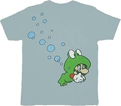 Nintendo Super Mario Brothers 3 Frog Light Blue T-shirt Tee