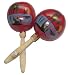 Wunderschönes Paar Maracas Rumbarassel aus Holz - Made in Mexiko