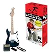 J. Reynolds Mini Double Cutaway Electric Guitar Prelude Pack - Black
