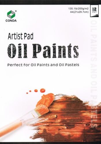Öl & Ölpastel Papier 12 Blatt 200 gr DinA4