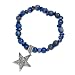 Sterling Silver and Lapis Southwestern Star Charm Stretch Bracelet