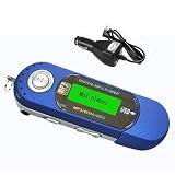 A8 1G TeckNet MP3 Player with FM Radio & 4 Channel FM Transmitter(Blue)