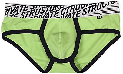 Low Waist Sexy Cotton Hot Trunk Fashion Briefs Men's Underwear (X-Large/33-35Inches, Green)