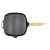 Chasseur Cast Iron Smooth Base Square Grill Pan with Wood Handle