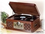 Wooden Retro 6 in 1 Music Centre