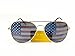 Goson American Flag Mirror Aviator Novelty Decorative Sunglasses (Silver/Gold Combo in Black Gift Box)