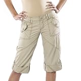 Juniors' Mossimo® Red: Fine Line Twill Cropped Cargo Pants- Vintage Khaki(5)