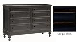 Alligator Enterprises 12008MAB Monterey Eight Drawer Dresser in Antique Black