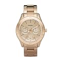 Fossil Ladies Rose Gold Ip Multi-Eye Analogue Stella Watch - Es2859