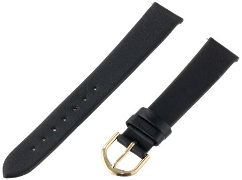 Timex Men's Q7B821 Calfskin 16mm Black Replacement Watchband