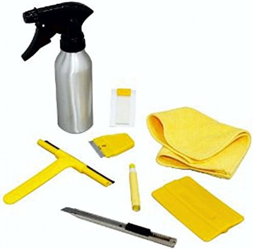 Car-window-film and windscreen strips montage-kit, 8 pieces