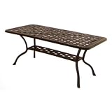Darlee 21 Inch X 42 Inch Cast Aluminum Coffee Table (Series 30)