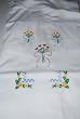 Embroidered White T with Mini Flower bunches Adult-M