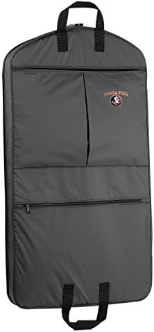 WallyBags Florida State Seminoles 40 Inch Suit Length Garment Bag with Pockets, Black, One Size