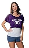 Kansas State Wildcats Women's Cropped Top Mesh Jersey