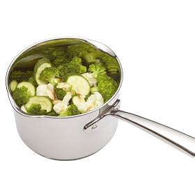Clearview Pour 'n' Strain Stainless Steel Saucepan & Lid 18cm