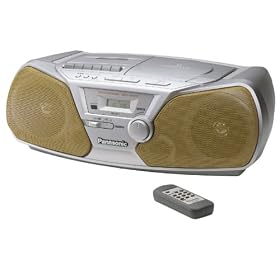 Panasonic RXD11Y Yellowith Silver CD Radio Cassette Player with Remote Control