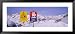 Avalanche Warning Signs on a Ski Slope, Rendl, St. Anton, Austria Framed Art Poster Print by Panoramic Images, 51x23