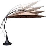 Darlee 10-ft Cantilever Umbrella With Base - Brown