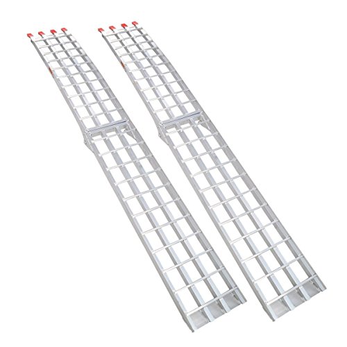 Goplus® 1 Pair 7.5′ Heavy Duty ATV UTV Ramps Aluminum Arched Pair 4