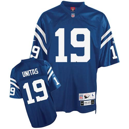 Johnny Unitas Baltimore Colts Blue NFL Premier 1967 Throwback Jersey - X-Large