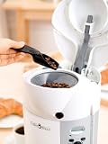 Coffee Maxx weiss Kaffemaschine mit Mahlwerk und Timer