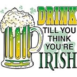 Bella Ladies / Juniors / Girly Long-Sleeve T-Shirt : Drink Until You Think Youre Irish - Beer Drinking St Patricks Day