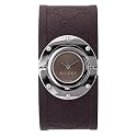 GUCCI Women's 112 Twirl Collection Brown Rubber Bangle Watch #YA112421